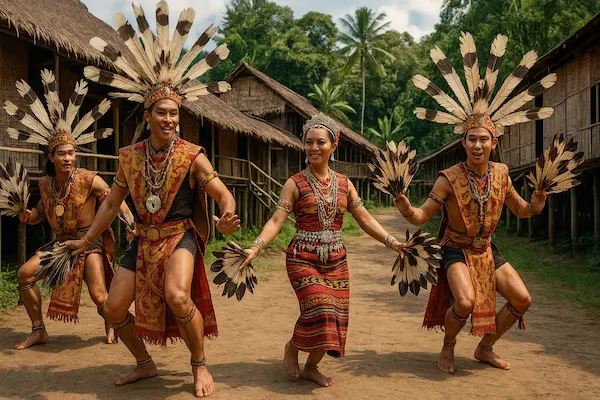 Traditional Malaysian dancers